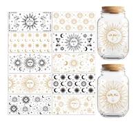 Peacoblue Sun Moon and Occult UV DTF Cup Wraps, 10 Sheets Transfer Sticker