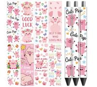 Peacoblue UV DTF Pen & Bookmark Transfer Stickers - 48pcs West Cowboy Waterproof Decals for Pens, Acrylic Bookmarks, Journals & DIY Stationery Gifts