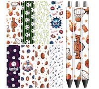 Peacoblue UV DTF Pen Wraps Transfer Sticker Various of Sport Balls - 48pcs Waterproof HD Print UV DTF Pen Decals for Personalized DIY Pencil Pen Crafts Gifts Giving