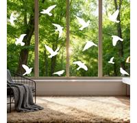 Peacoblue Window Static Cling Decal Sticker Double-Sided for Large Glass Car Windows, 1 Sheet White Dove Silhouette 120×30CM Waterproof Removable Window Decal for Home Office Classroom Decoration
