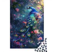 Peacock 1000 Piece Jigsaw Puzzle for Adult Kids Toy Intellectual Game Educational Game for Adult Child Stress Relief Home Decoration Jigsaw Puzzles Premium & Durable 1000pcs (75x50cm)