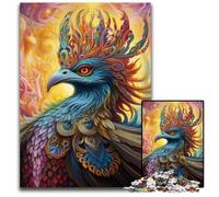 Peacock 1000-Piece Jigsaw Puzzle Wooden Jigsaw Puzzles for Adults Challenging Brain Teaser - Relaxing Toy for Teenagers 50x75CM/19.68x29.52inch