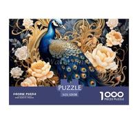 Peacock 1000 Piece Jigsaw Puzzles for AdultsBeautiful Peacock Fun, Challenging & Brainteasing Adults Jigsaw Puzzle Uncover The Puzzle 100% Recycled Cardboard Educational Game Fun Activity for Home5
