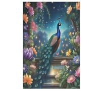 Peacock 1000 Piece Wooden Jigsaw Puzzle- Brain Teaser Game for Adults & Children Educational Activities Jigsaws Puzzles (78×53cm)