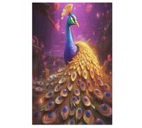 Peacock 1000 Piece Wooden Jigsaw Puzzles for Adults & Kids - Puzzle for Teens 78×53cm