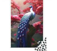 Peacock 1000 Pieces Eco-Friendly Peacock by Red Door Puzzle Adult Hobbyists Portable Mind Decompression Hours Entertainment 38x26cm/1000pcs