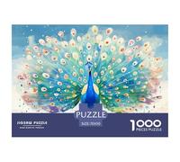 Peacock 1000 Pieces Jigsaw Puzzles For Adults Family Challenge Toys Stress Relieving Entertainment Exercise The Memory of The Brain for The Whole for Women, Gifts for Men 70x50cm/1000pc