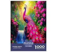 Peacock 1000 Pieces Jigsaw Puzzles with Paper Art Creativity & Gift Giving for Adults And Kids Age 12 Years Up Educational Games 38x26cm/1000pcs