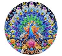 Peacock 1000 Pieces Jigsaws Stress Reliever Difficult Challenge for Adults & Kids Challenging Circular Puzzle Home Decor Gifts (67.5x67.5cm)