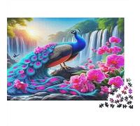 Peacock 1000 Pieces Puzzle for Adults - Educational Game Challenge, Peacock in Blooms Perfect for Wall Decoration 70x50cm/1000pcs