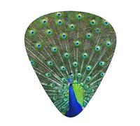 Peacock 12 Pack Guitar Plectrums With Storage Case, 0.46/0.71/0.96mm, Including Thin, Medium Thick Guitar Plectrums For Electric Guitars Bass Ukulele