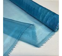 Peacock 2 Meter Plain Sheer Lightweight Organza Voile Drape Curtain, Wedding, Chair Sash Fabric 150cm Wide