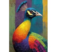Peacock 5D DIY Diamond Art, Diamond Painting Kits for Adults Color, 5D Full Drill Crystal Gem Kits for Beginners, Crystal Art Crafts Pictures for Adults, House Decor, Gifts, Room Decor, 60x90cm 2-2343