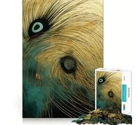 Peacock Abstract Gold 1000 Piece Jigsaw Puzzles for Adults Jigsaw Logic Sense Toy Leisure Fun Smooth Edge Heartfelt Gift (50x75cm)