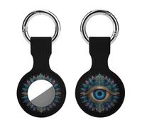 Peacock All-Seeing Eye Protective Case Shockproof Cover 1PCS | Compatible with Airtag,Portable GPS Case,Silicone Cover with Keychain