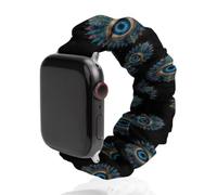 Peacock All-Seeing Eye Scrunchie Watch Band Elastic Watch Strap | Cute Printed Watchband,Replacement Wristband Compatible for iWatch