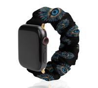 Peacock All-Seeing Eye Scrunchie Watch Band Elastic Watch Strap | Cute Printed Watchband,Replacement Wristband Compatible for iWatch