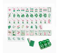 Peacock American Mahjong Set, 160 Bilingual Tiles Laser-painted patterns