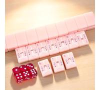 Peacock American Mahjong Set, 160 Bilingual Tiles Laser-painted patterns