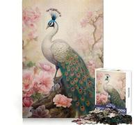 Peacock Amidst Blossoms Jigsaw Puzzles for Teenagers 1000 Pieces Strong Logic Toy Shared Fun Clear Edge Lovely Present (38x26cm)