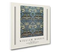 Peacock And Dragon By William Morris Canvas Print | Gallery Wrapped 30mm Frame Wall Art | 20x20 inches | Ready to Hang | Classic Animal Picture | Living Room Bedroom Lounge Office