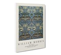 Peacock And Dragon By William Morris Canvas Print | Gallery Wrapped 30mm Frame Wall Art | 24x16 inches | Ready to Hang | Classic Animal Picture | Living Room Bedroom Lounge Office