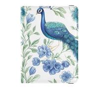 Peacock and Floral Pattern Leather Passport Holder for Travel Secure Hidden Passport Book Holders for Men Trip Essentials