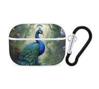 Peacock And Forests Headphone & Earphone Cases Compatible with Airpod Pro Scratch-Resistant PC Protective Cover with Keychain White-style-5