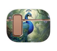 Peacock And Forests Headphone & Earphone Cases Compatible with Airpod Pro Scratch-Resistant PC Protective Cover with Secure Buckle