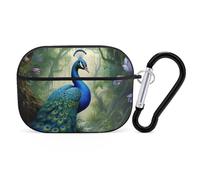 Peacock And Forests Headphone & Earphone Cases Compatible with Airpod Pro Scratch-Resistant PC Protective Cover with Keychain Black-style-5