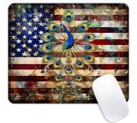 Peacock And National Flag-2 Mouse Pads Rubber Base Mouse Pad Smooth Mousepad For Pc Laptop Computer 25X30Cm