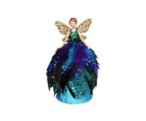 Peacock Angel Fairy Christmas Tree Topper Decoration (18 cms) by Gisela Graham
