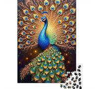 Peacock Art Print Couple Puzzle Partners Jigsaw 1000 Pieces Thick Cardboard Puzzle Puzzle 70x50cm/1000pcs
