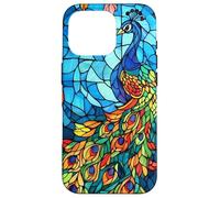Peacock Bird with Stylized Sun Halo Case for iPhone 16 Pro