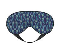 Peacock Birds Feathers Print Satin Sleep Mask & Eye Mask | Deep Dream Sleep Masks for Women & Men | Soft Sleeping Eye Mask to Nourish Skin