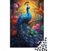 Peacock Blooming Garden 1000 Piece Jigsaw Puzzle Paper Material Jigsaw Puzzle for Adults Relaxing Family Game Decorative Gift Focus 52x38cm/1000pcs