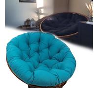 Peacock Blue 80cm Round Cushion Pads Soft Waterproof Hanging Basket Chair Cushions Rattan Swing Chair Pads Egg Hammock Chair Pads for Ultimate Comfort