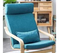 Peacock Blue Soft Replacement Cushs for Poang Chair - Thick Padded Non-Slip Armchair Seat Cushs with Removable Cover - Perfect for t & Sle.