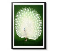 Peacock by Ohara Koson, Traditional Japanese Woodblock, Ukiyo-E Wall Art, Nature Inspired Poster, Home Decor Gift, 1936 Print, Archival Matte, A2 (Framed) - 59.4x42cm