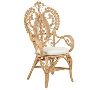 Beliani Peacock Chair CARRARA Rattan Natural