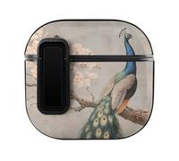Peacock Cherry Blossoms Slim Compatible with Airpods 4 Case Protective Hard Cover Skin