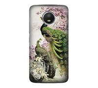 Peacock Chinese Brush Painting Case Cover For Motorola Moto E4 Plus