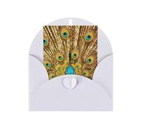 Peacock Christmas Greeting Card/Hank You Card/Sympathy Card/2023 New Year'S Greeting Card/Holiday Greeting Card/Invitation Card, (Vertical) Beautifully Patterned, Smooth Writing.