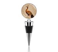 Peacock Classic Art Wine Bottle Stopper Decorative Vacuum Silicone Wine Stopper with Beautiful Art Glass Reusable Beverage Bottle Sealer Keeps Fresh