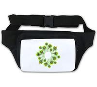 Peacock Colorful Feathers Mandala Styled Art Waist Bag Fanny Pack White