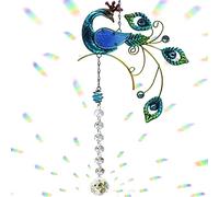 Peacock Crystal Suncatcher Pendant Hanging Chandelier Prism Rainbow Manufacturer Ornament for Window Suncatcher Home Garden Decoration