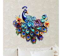 Peacock Decor, Metal Peacock Wall Decor, Creative Wall Art, Realistic Iron Bird Art for Outdoor Garden Fence Decorations