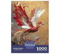 Peacock Decorative Art 1000 Piece Jigsaw Puzzle Paper for Adults Golden Background Puzzle Game for Family 70x50cm/1000pcs