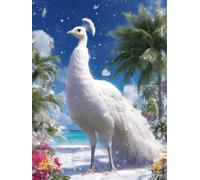 Peacock Diamond Art, 5D Diamond Painting Flowers, DIY Full Drill Gem Art Kits Adults Beginner Mosaic Making Kits, Cross Stitch Crystal Paintings Craft for Room Decor, Gifts for Women 30x40cm - 1F9O
