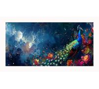Peacock Diamond Art Flower Diamond Painting 40x70cm Crystal Gem Art, 12 Year Old Girl DIY 5D Rhinestone Embroidery Cross Stitch Kit, Mosaic Canvas Crafts for Adults UK for Home Wall Decor sjke-540
